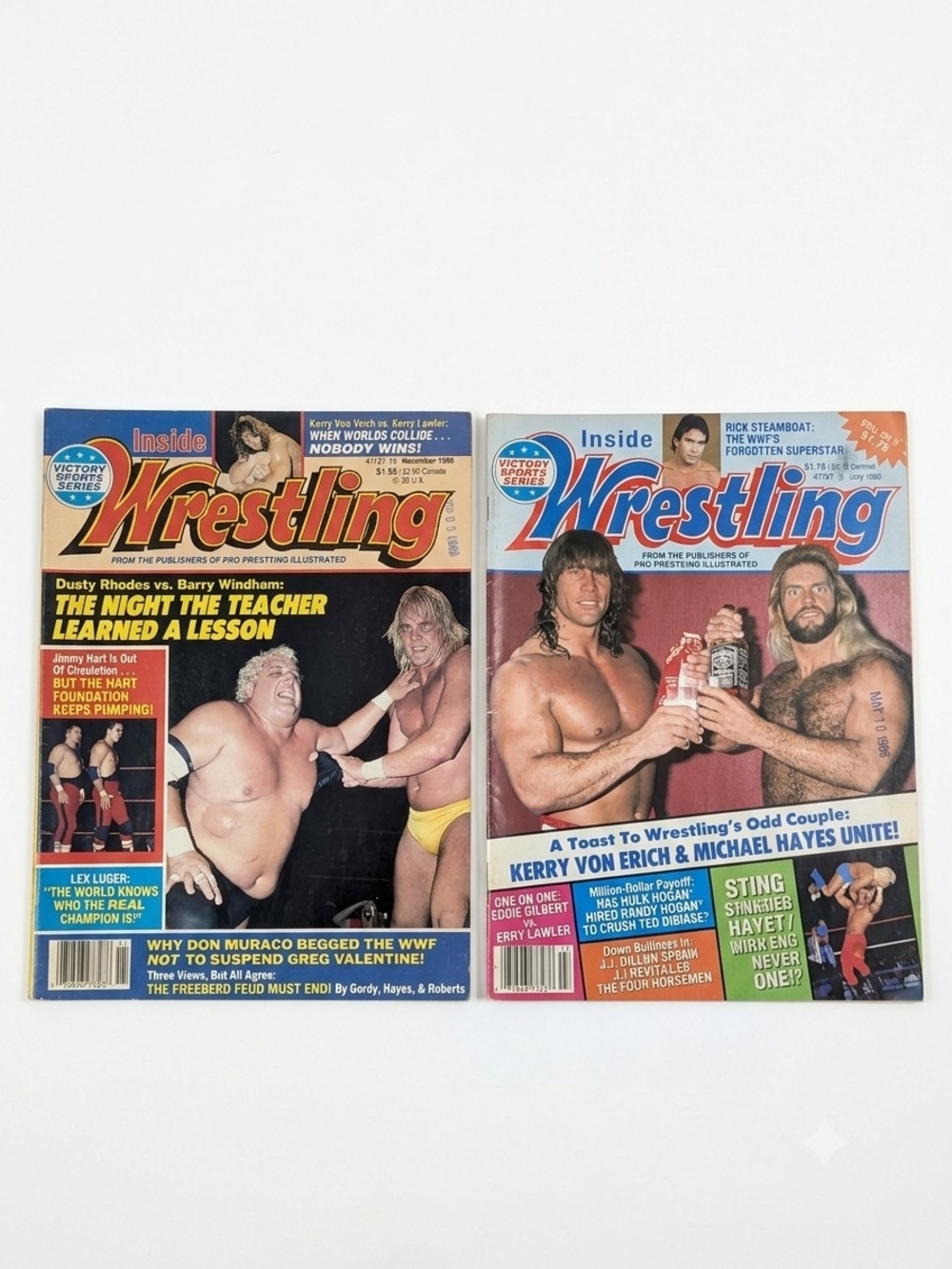 VINTAGE 1988 INSIDE WRESTLING MAGAZINE LOT OF 2 JULY NOVEMBER KERRY VON ERICH